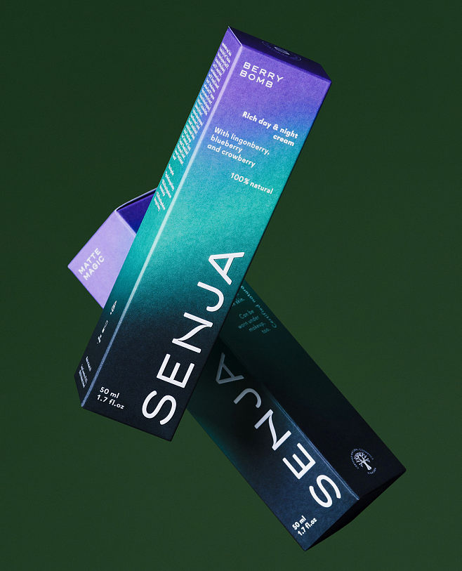 SENJA高端渐变化妆品日化产品包装设计